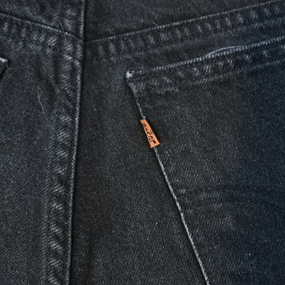 vintage black orange tag levi’s shorts like new slim fit 11 - Picture 3 of 3